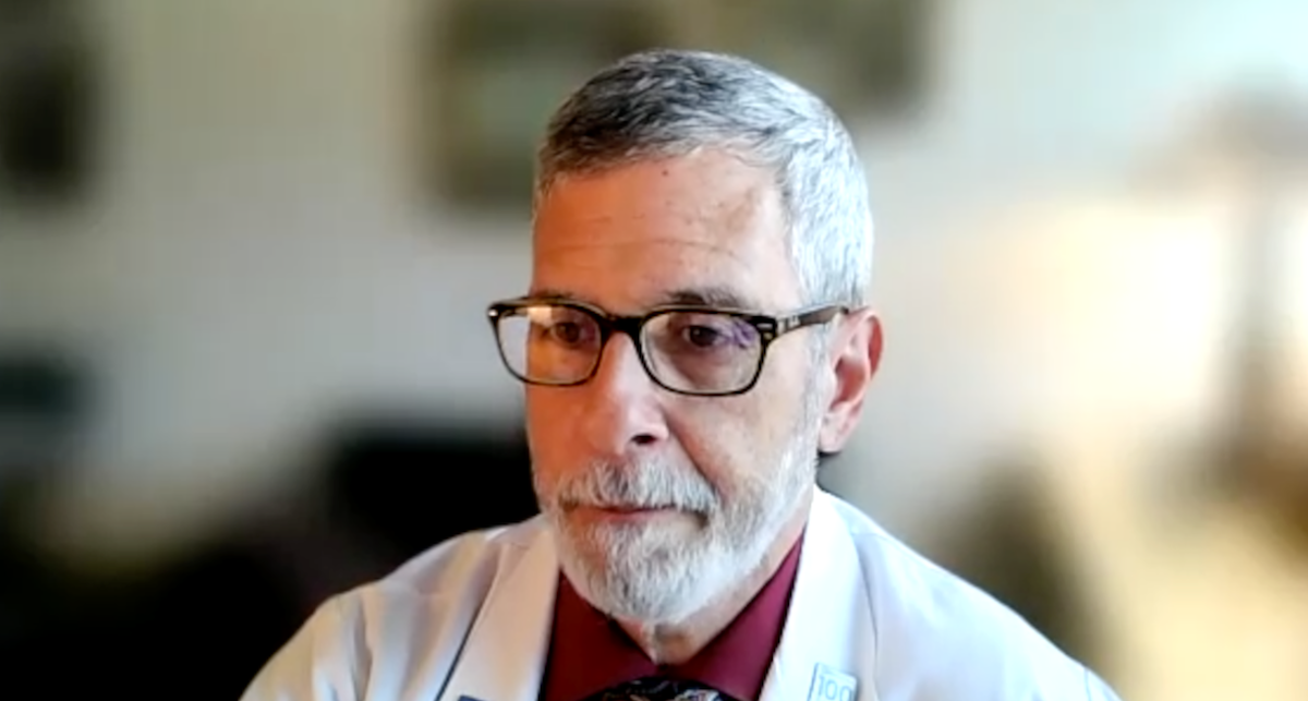 A. Michael Lincoff, MD, answers a question during a Zoom video interview