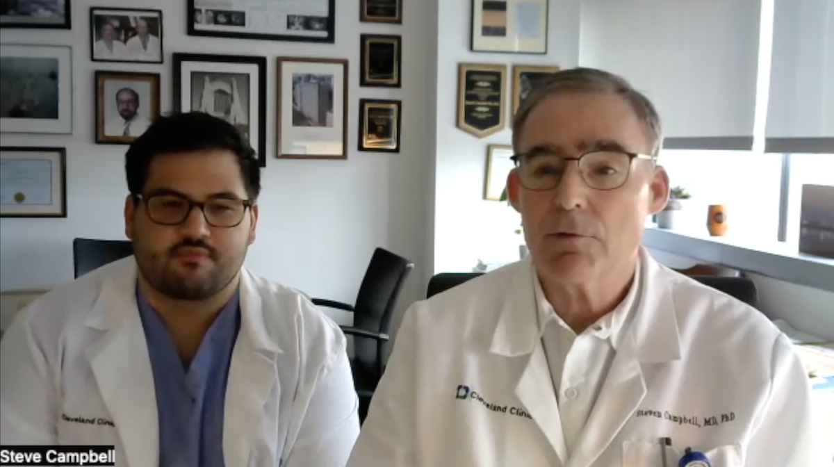 Carlos Muñoz-Lopez and Dr. Steven Campbell in an interview with Urology Times