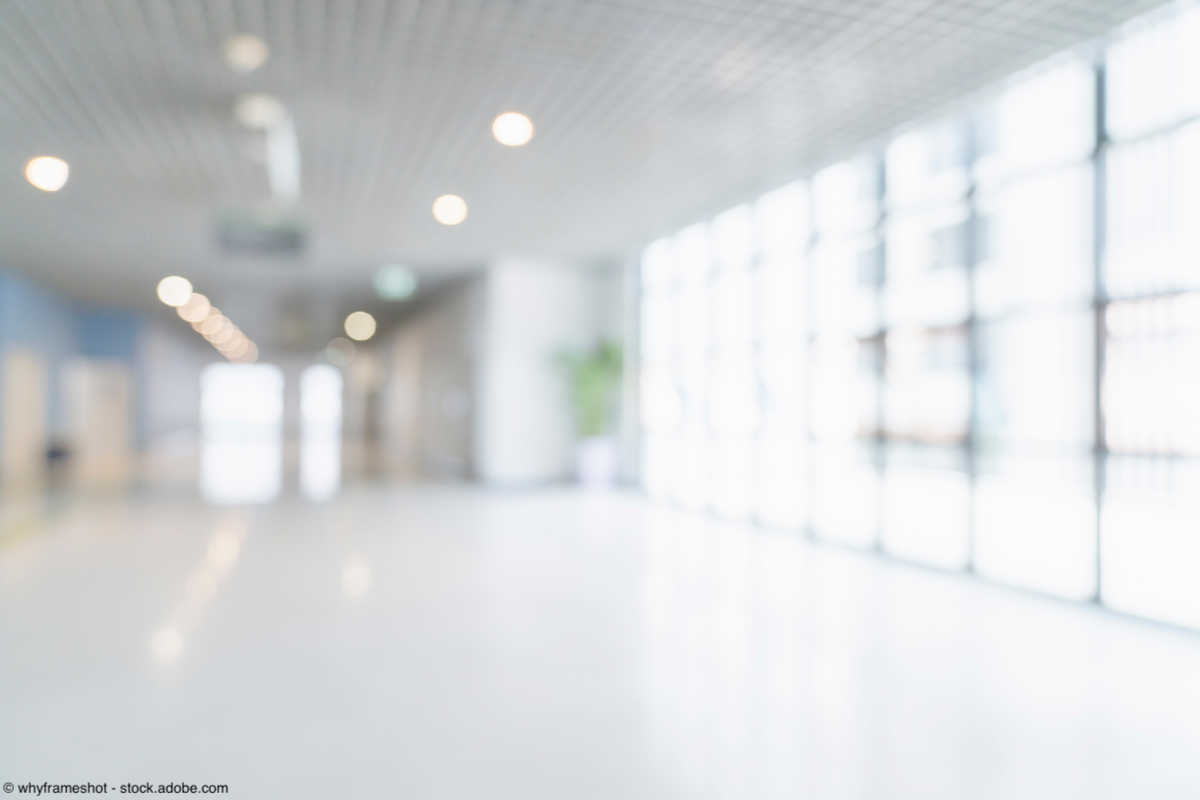 blurred photo of clinic hallway